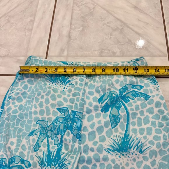 Lilly Pulitzer Aqua Palm Wide Leg Pants - Picture 4 of 9